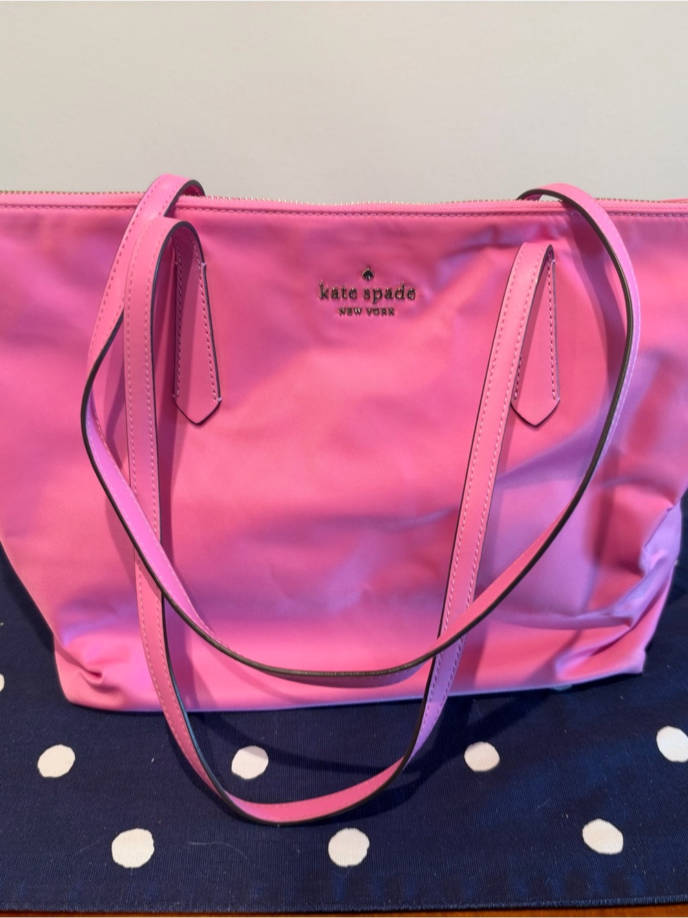 kate spade Pink Nylon Tote with Slim Straps